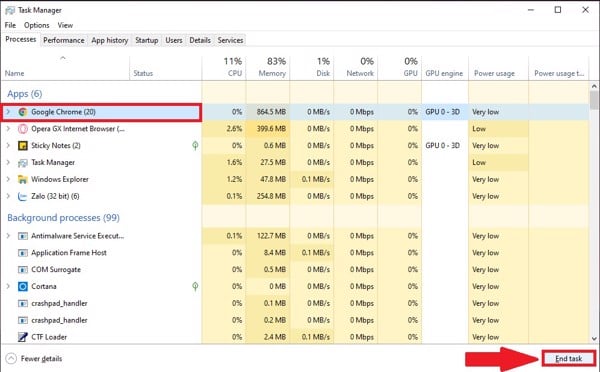 Mở Task Manager - GEARVN