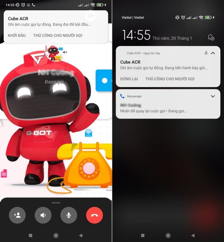 ghi âm cuộc gọi Zalo, Facebook