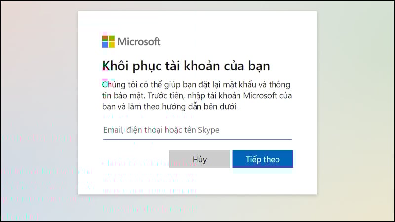 quên mật khẩu máy tính